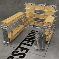BONELES Themed Photo Check-in Spot With Scaffolding Wooden Frames And Display Panels