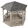 Modern Pavilion Wood Pavilion 3d model