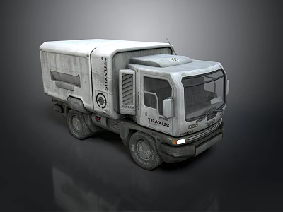 White Armored TYRO Military Tank Featuring Heavy Duty Wheels And Windows 3d model