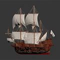 modern sailing ship ancient ship ancient warship large ancient ship ancient warship 3d model