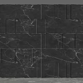 Background wall Front desk background wall lights with modeling background wall 3d model