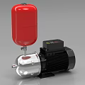 Industrial Equipment Featuring Red Tank Stainless Steel Pump Body Black Motor And Digital