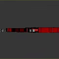 Red And Silver Decorative Spear With Unique Metallic Structure And Sharp Head