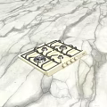 SMEG Cream Colored Gas Hob With Four Burners For Modern Kitchen Marble Countertop