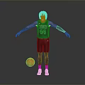 A Man Wearing Celtics Number 44 Jersey With Arms Outstretched And Basketball