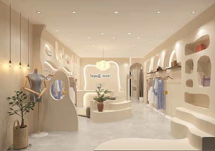 Modern Clothing Store 3d model