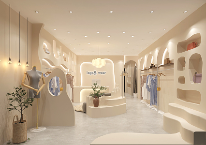 Modern Clothing Store 3d model