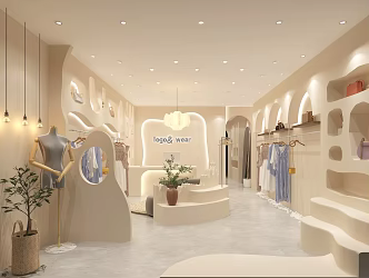 Modern Clothing Store 3d model