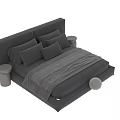 Modern Double Bed Interior Design With Comfortable Pillows Bedding And Side Lamps