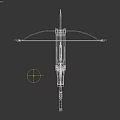 Tactical Crossbow Featuring Metal Frame Black Bowstring Red Accents And Mechanical Design