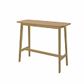 Modern Wooden Bar Counter Interior Design With Simple Structure And Slim Legs 3d model