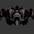 Futuristic Armored Robot Design With Silver Red Exoskeleton And Sleek Mechanical Body