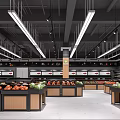 Supermarket Meat Products Area With Fresh Display Counters Clear Signage And Organized Setup
