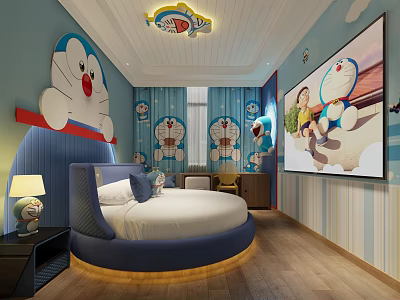 Modern Room Theme Hotel Room 3d model