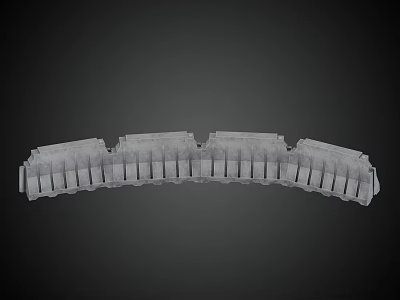 Gray Curved Road Infrastructure Component For Drainage And Curb Applications 3d model