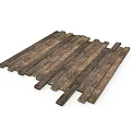 Rustic Wooden Pallet Furniture With Natural Brown Slats For Home Decor Use
