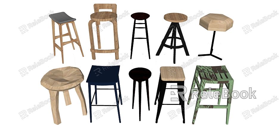 Modern Bar Stool Bar Chair Combination model