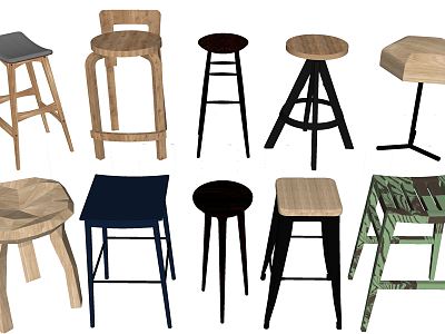 Modern Bar Stool Bar Chair Combination model