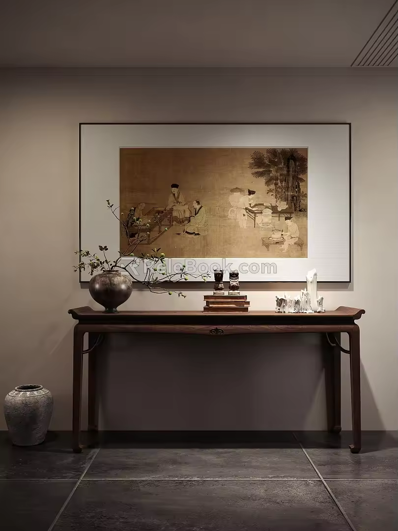 New Chinese-style Duanjing Strip Case 3d model