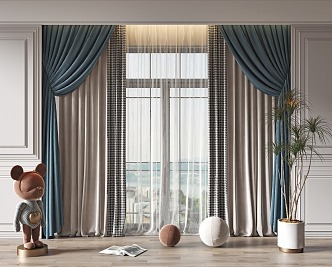 Modern Curtains 3d model