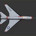 NASA US Air Force Space Aircraft Model With White Red Blue Stripes And Sharp Nose
