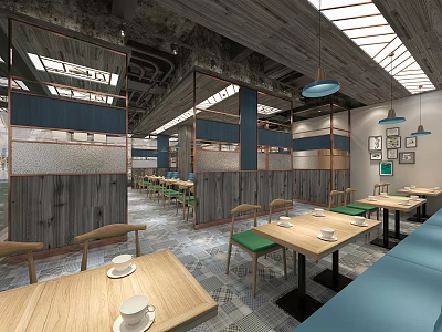 Nordic Restaurant Western Restaurant 3d model