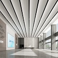 Modern Hall Corporate Lobby 3d model