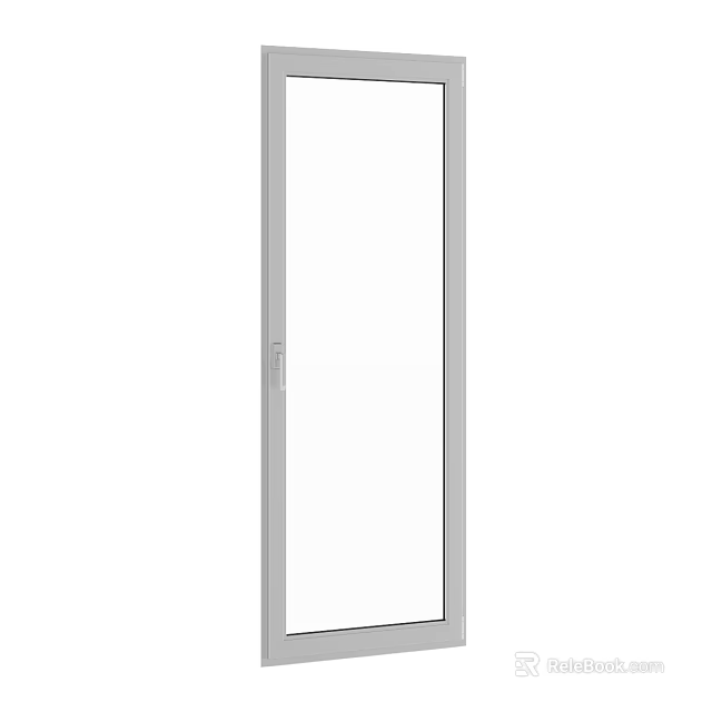 Modern Aluminum Frame Casement Window With Double Glazed Glass And Secure Lock Design 3d model 