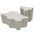 Modern Elegant Dining Table Decor With Silver Metal Wavy Edge Containers