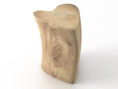 New Chinese Stool Tree Round Wooden Stool 3d model