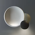 Modern Circular Pendant Lights in White Beige Black for Minimalist Interior Decor