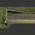 Detailed Miniature Railway Scene With Brick Arch Green Slope And Track