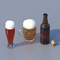 Beer Beer Bottle Beer Mug Food Kitchen Supplies Household Supplies 3d model