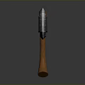 Axe Weapon 3D Model Design With Wooden Handle And Metal Head