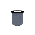 Outdoor Round Recessed Black Matte Finish Waterproof Garden Pathway Lighting