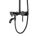 Black Modern Shower Head Set With Rainfall Top Sprayer And Handheld Wand