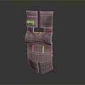 Abstract Metallic 3D Model Featuring Drawer Compartments And Circular Protrusions