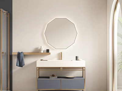 Light Luxury Bathroom Cabinet 3d model