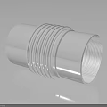 Transparent Cylindrical Ribbed Equipment On Smooth Black Surface With Reflection
