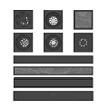 Various Design Drain Covers And Strip Drains For Bathroom Kitchen 3d model