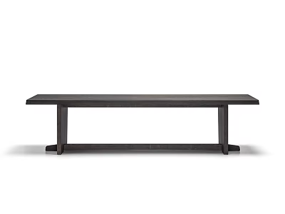 Modern Wooden Sofa Bench With Sleek Design And Sturdy Beam Legs For Living Room 3d model