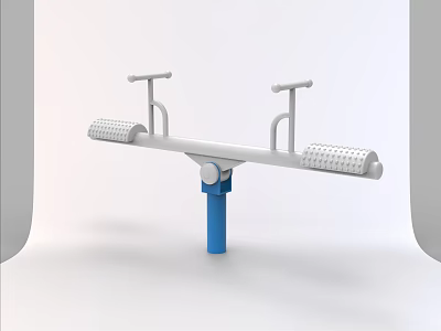 Outdoor Fitness Parallel Bars With Steel Frame And Non Slip Grips 3d model