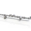 Industrial Equipment Pipeline System With Valves Flanges Metal Fittings And Connections
