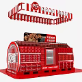 Coca Cola Red Commercial Display Equipment for Promotional Beverage Retail with Can Racks