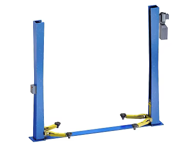Heavy Duty Blue Two Post Lift Industrial Equipment For Car Repair Workshop Use 3d model