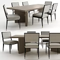 Modern Dining Table And Chairs Set With Wooden Top And Upholstered Seats