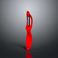 Red Household Peeler With Ergonomic Handle For Fruit And Vegetable