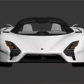 White Modern Sports Car With Sleek Body Black Roof And Aerodynamic Sporty Design