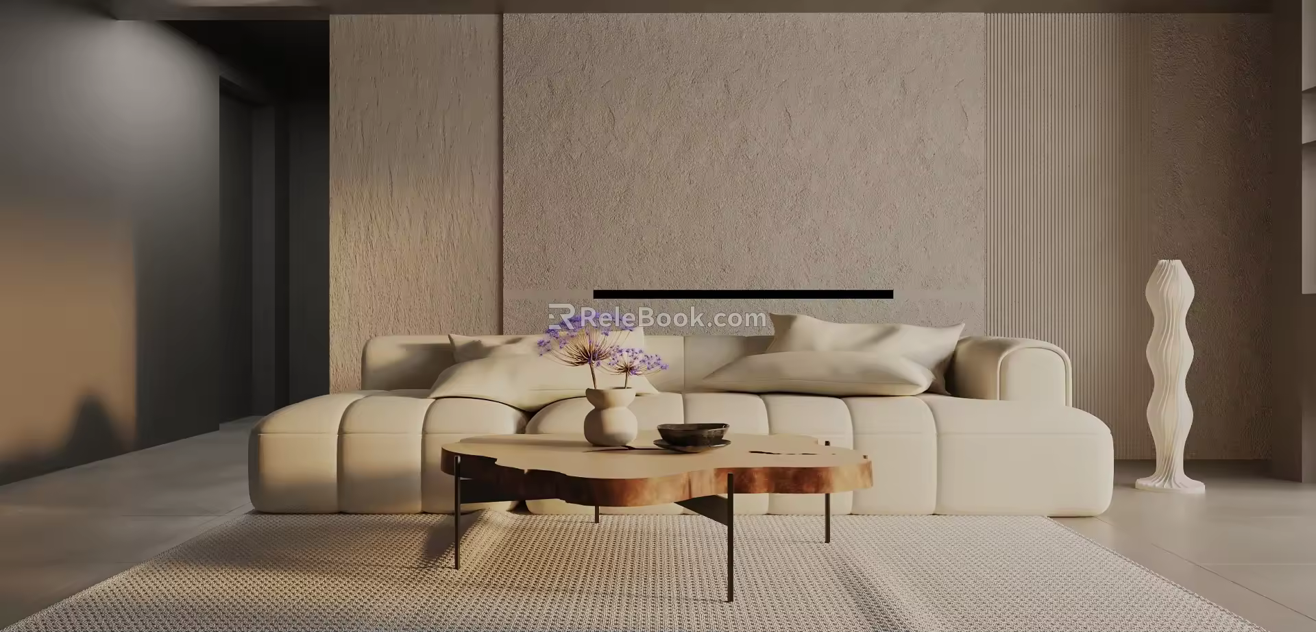Three-seat sofa 3d model