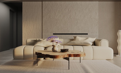 Three-seat sofa 3d model